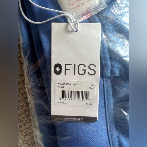 Figs Kade Cargo Scrub Pants Ceil Blue - Picture 5 of 5